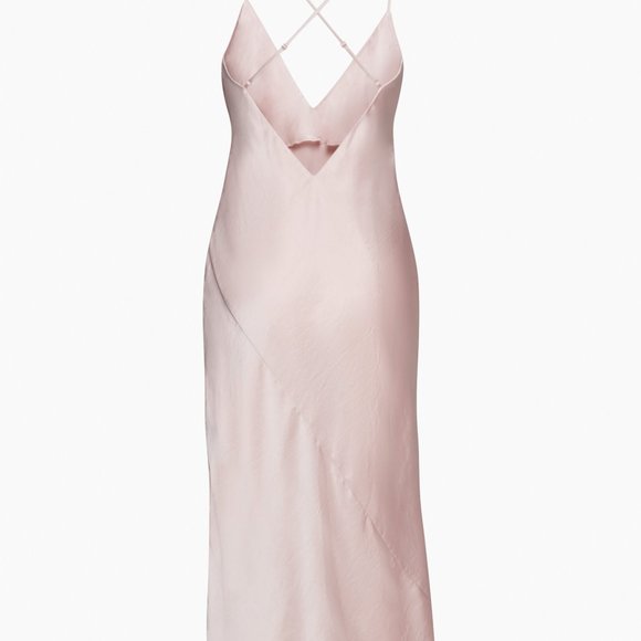 Aritzia Only Slip Slit Dress (small) in poetic pink - Picture 3 of 6